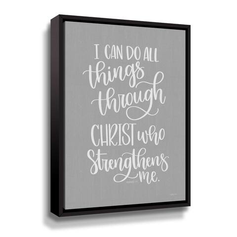 I Can Do All Things Gallery Wrapped Floater-framed Canvas