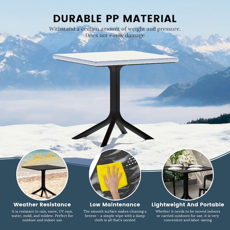 Frond and Form 4-Person Outdoor Square Dining Set