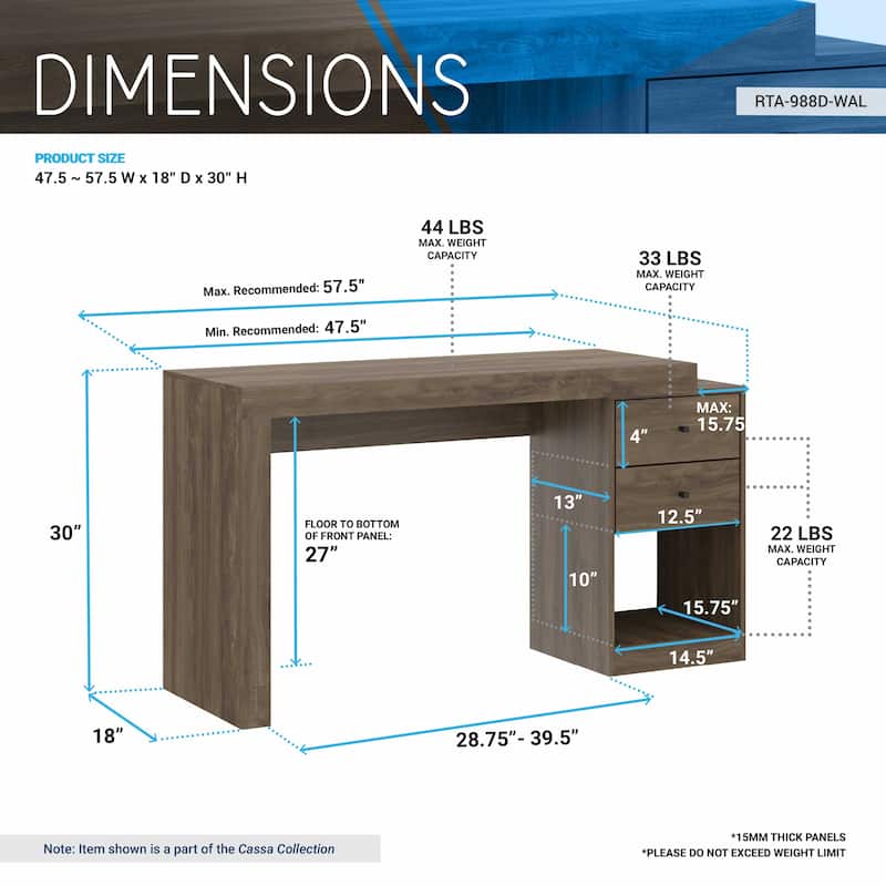 Expandable Home Office Desk for Office Room,Living Room