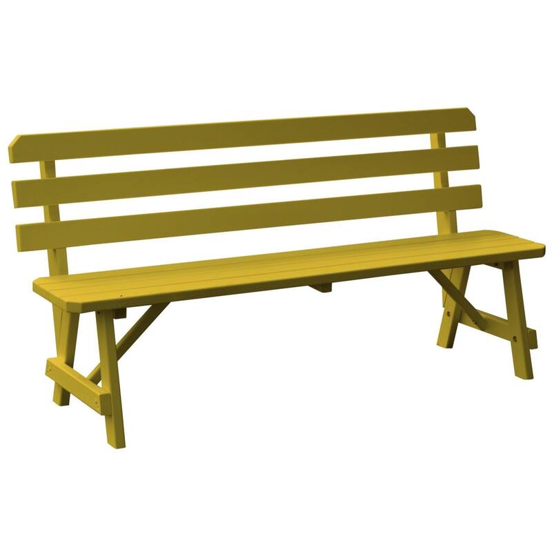Pine 6' Traditional Backed Bench