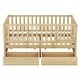 preview thumbnail 19 of 19, Twin Size Daybed with Fence Guardrails and 2 Drawers