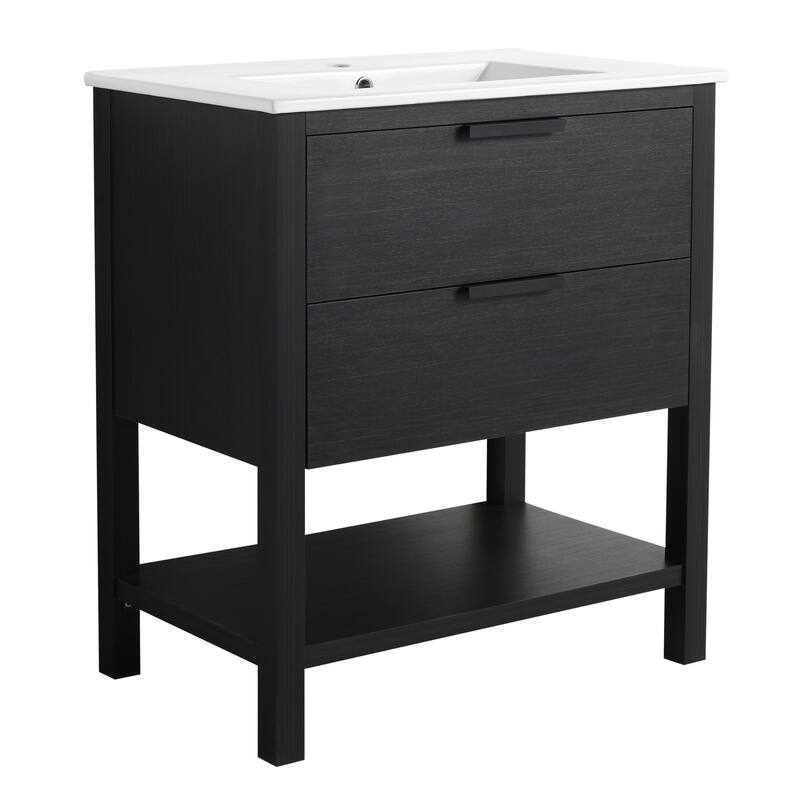 30" Bathroom Vanity with Resin Sink