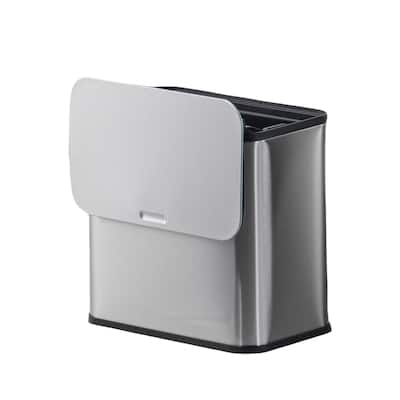 1.3 Gallon/5L Hanging Trash Can with Lid, with Inner Bucket and Charcoal Filter, Small Trash Bin