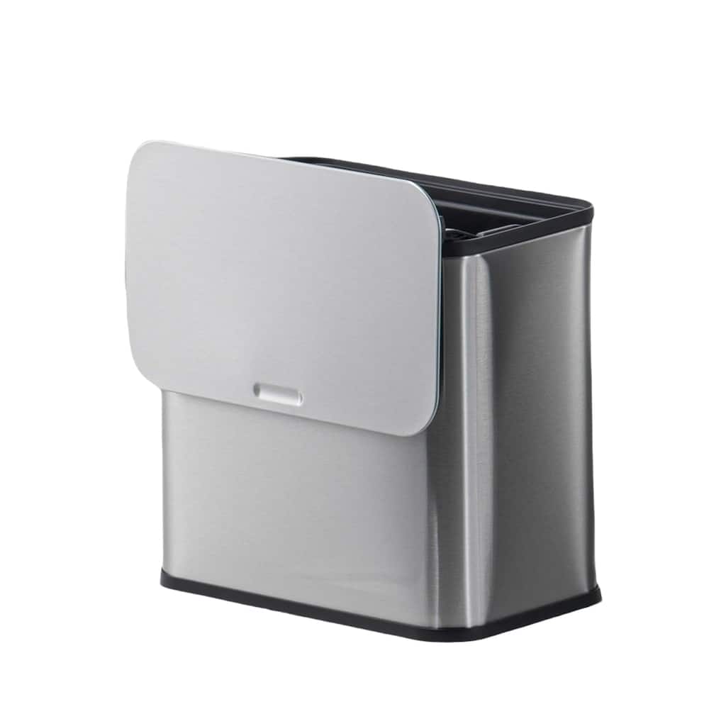 1.3 Gallon/5L Hanging Trash Can with Lid, with Inner Bucket and Charcoal Filter, Small Trash Bin