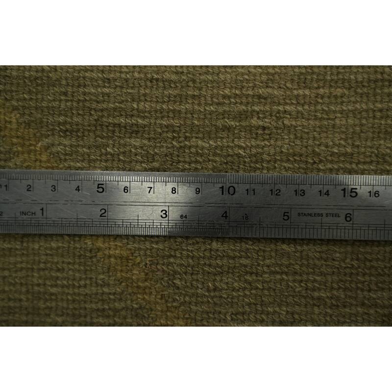 Hand Knotted Oriental 100% Wool Carpet Modern Geometric Green Nepalese Area Rug - 5' 3'' X 3' 0''