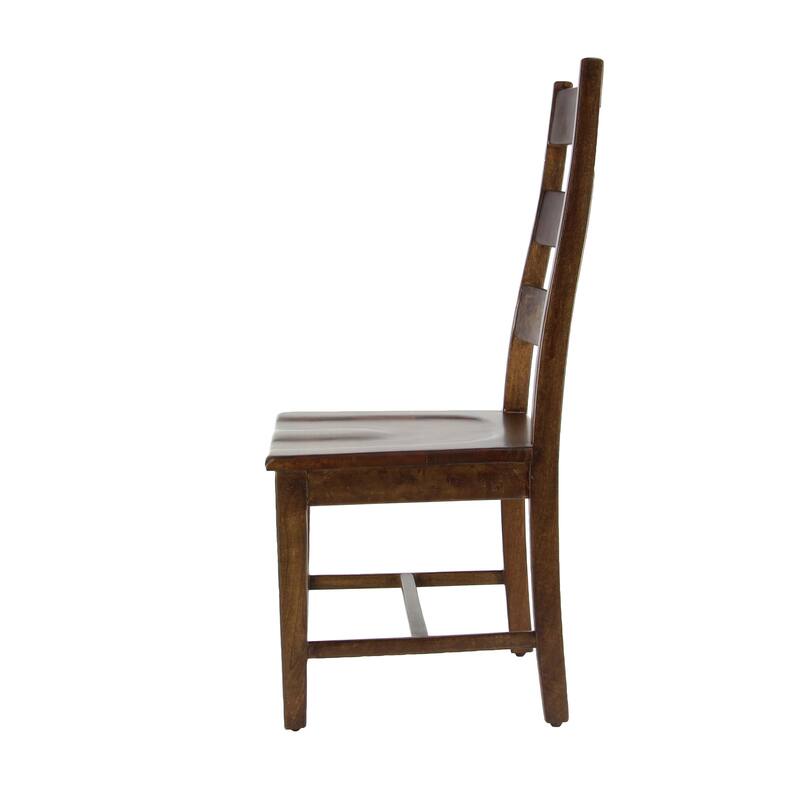 Brown Mango Wood Ladder Back Dining Chair (Set of 2)