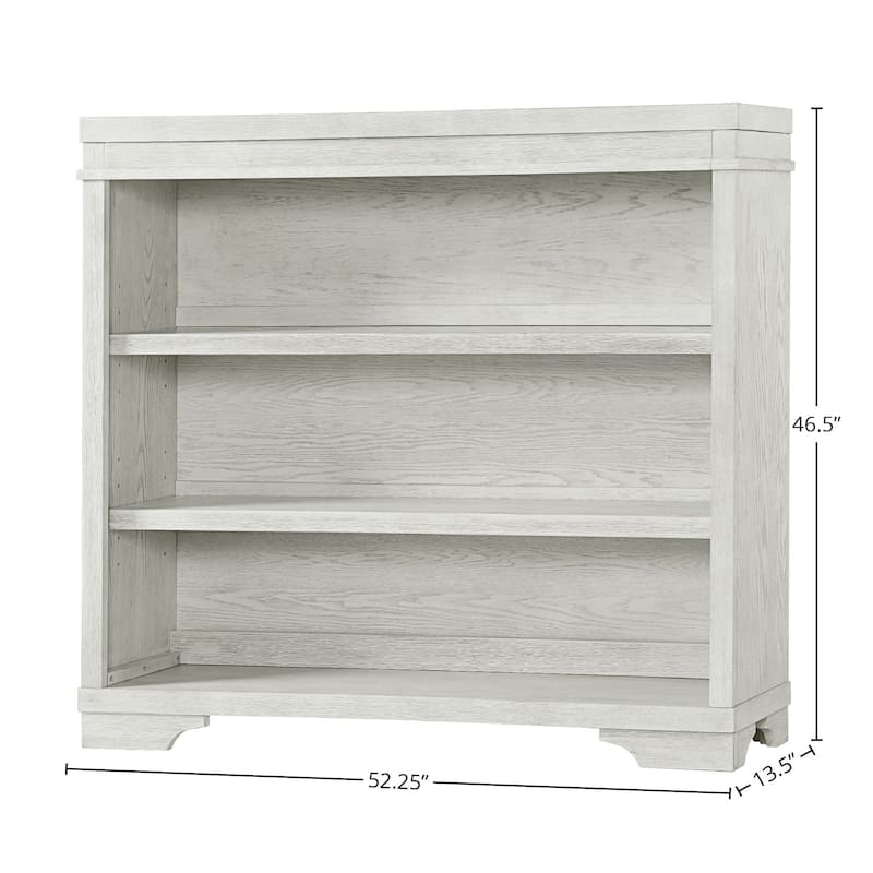 Foundry 52" Wide Traditional Bookcase, White Dove