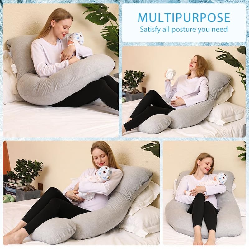 Pregnancy Pillow, Full Body Maternity Pillow for Pregnant Women, 63 inch Comfort U Shaped Pillow