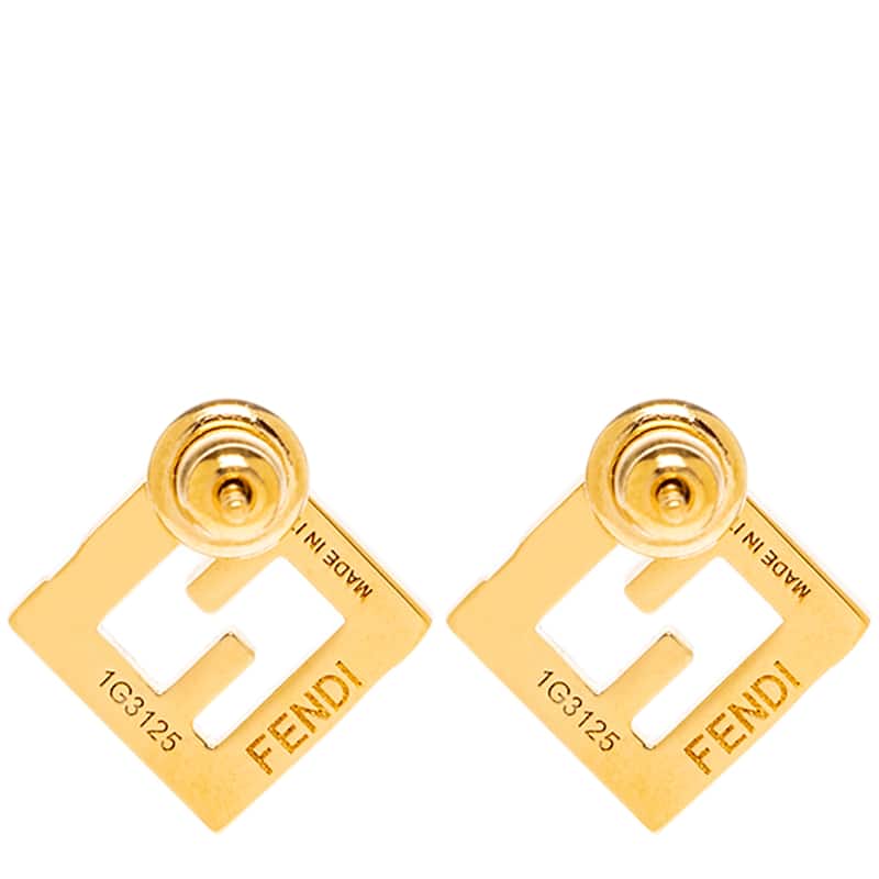 Fendi Forever Earrings with Crystals - Gold