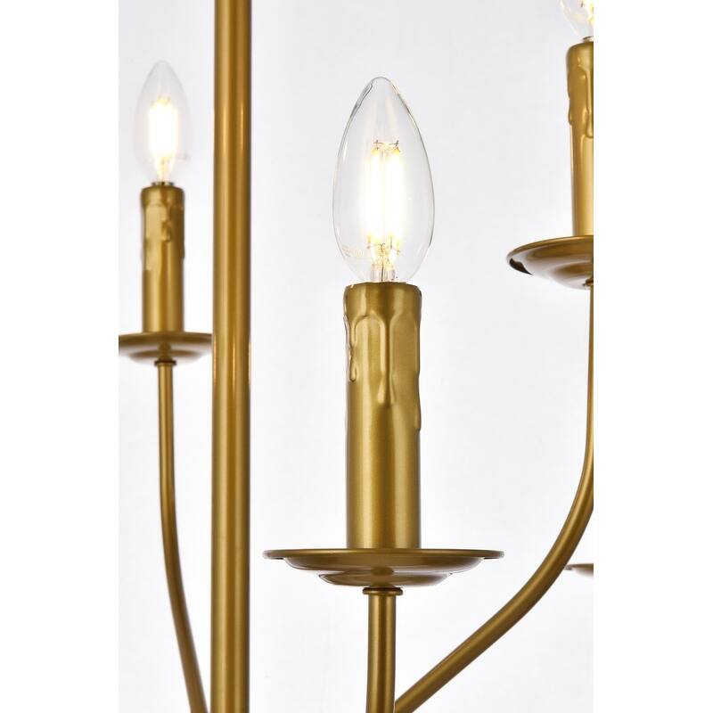 Wylda 6 Light Pendant in black - 24 Inch