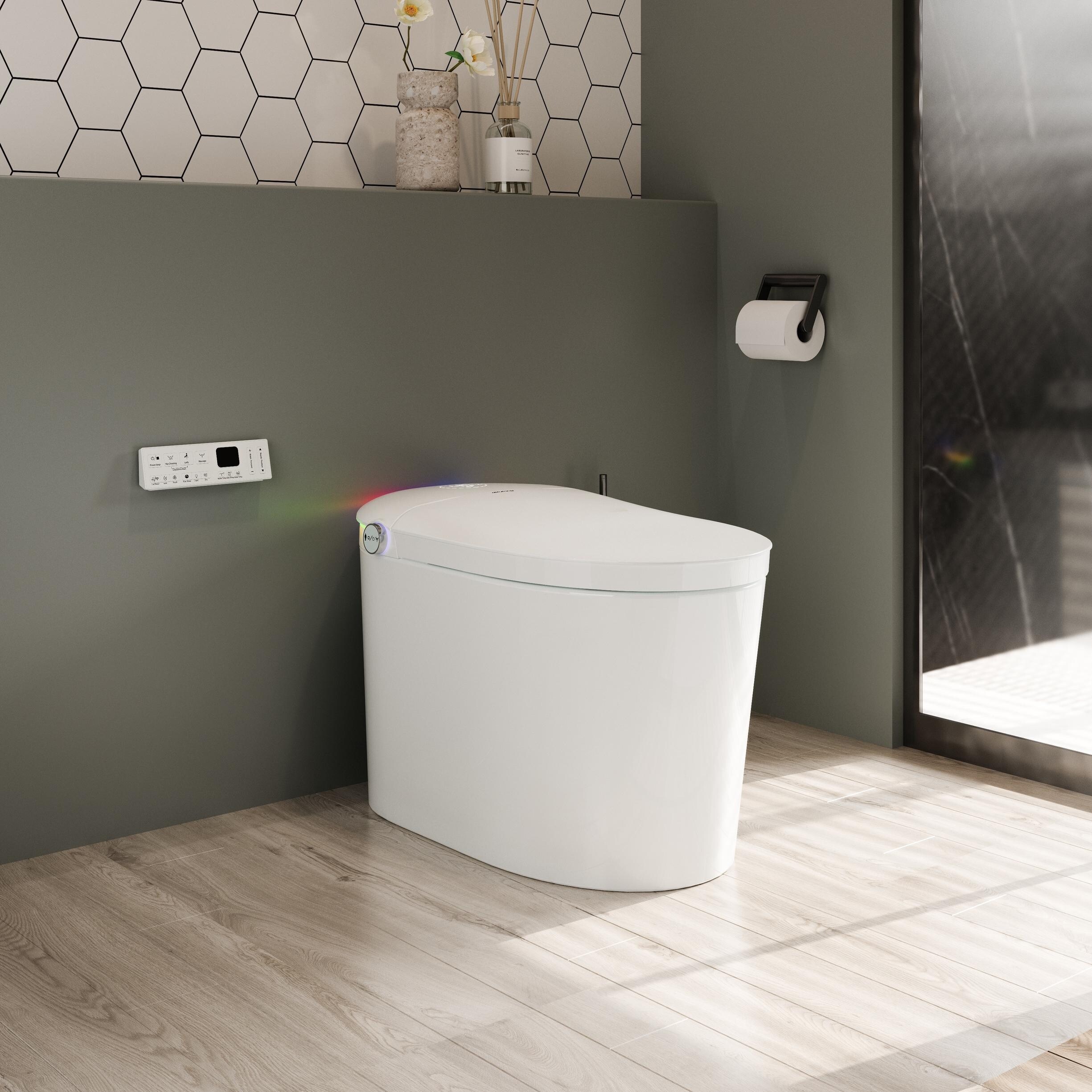 ABRUZZO Smart Toilet with Bidet Auto Flush, Auto Open/Close, Foot