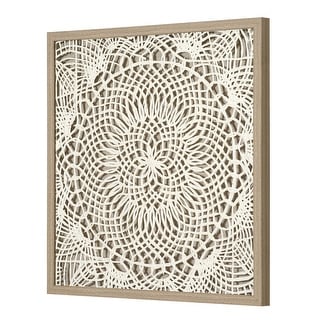 Boho Handmade Framed Natural Rice Paper Wall Art Decor - 23.5