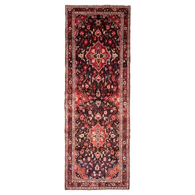 ECARPETGALLERY Hand-knotted Anadol Black Wool Rug - 3'5 x 9'11