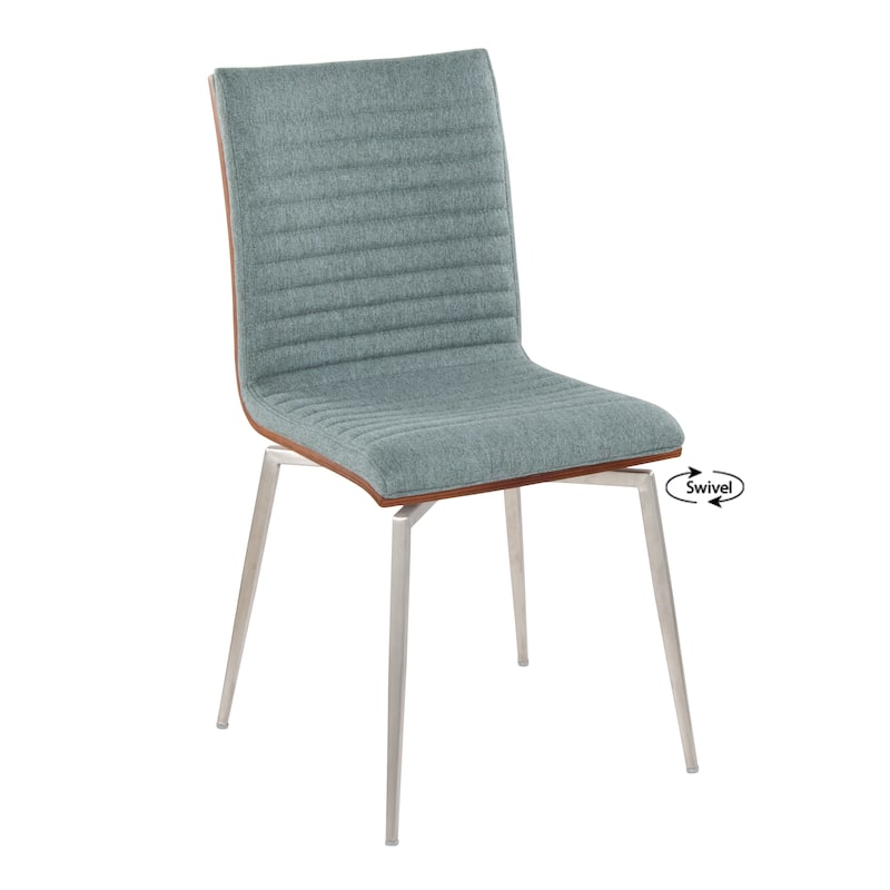 Strick & Bolton Tyra Dining Chair with Swivel (Set of 2) - Green