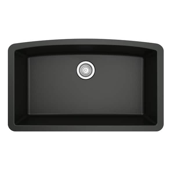 slide 2 of 52, Karran Undermount Quartz Double Bowl Kitchen Sink Black