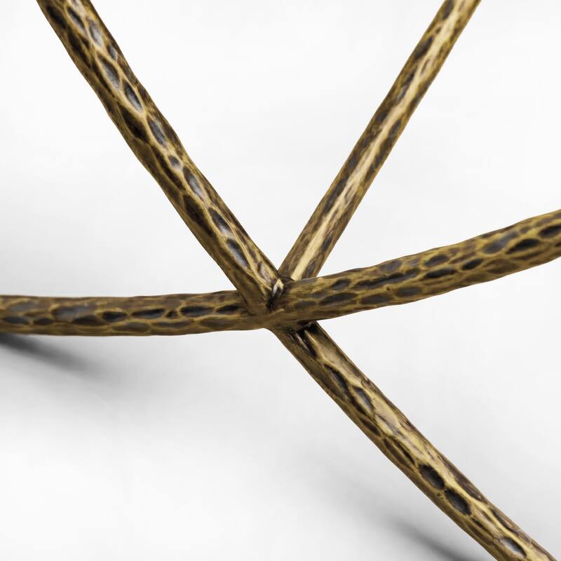 247 Shop At Home Lalia Modern Hammered Metal Accent Side Table