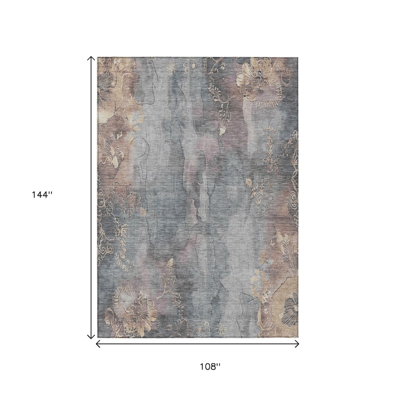 HomeRoots Floral Transitional Rectangle Outdoor Rug