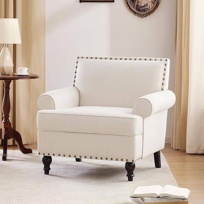 Upholstered Accent Chair with Soft Cushion