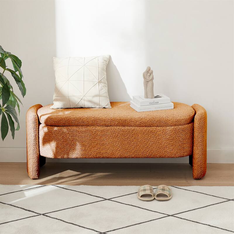 3D Lamb Fleece Fabric Bench