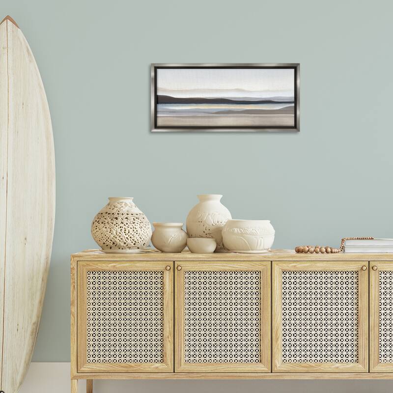 Stupell Fade Neutral Desert Scenery Framed Floater Canvas Wall Art Design By Charity Henderson