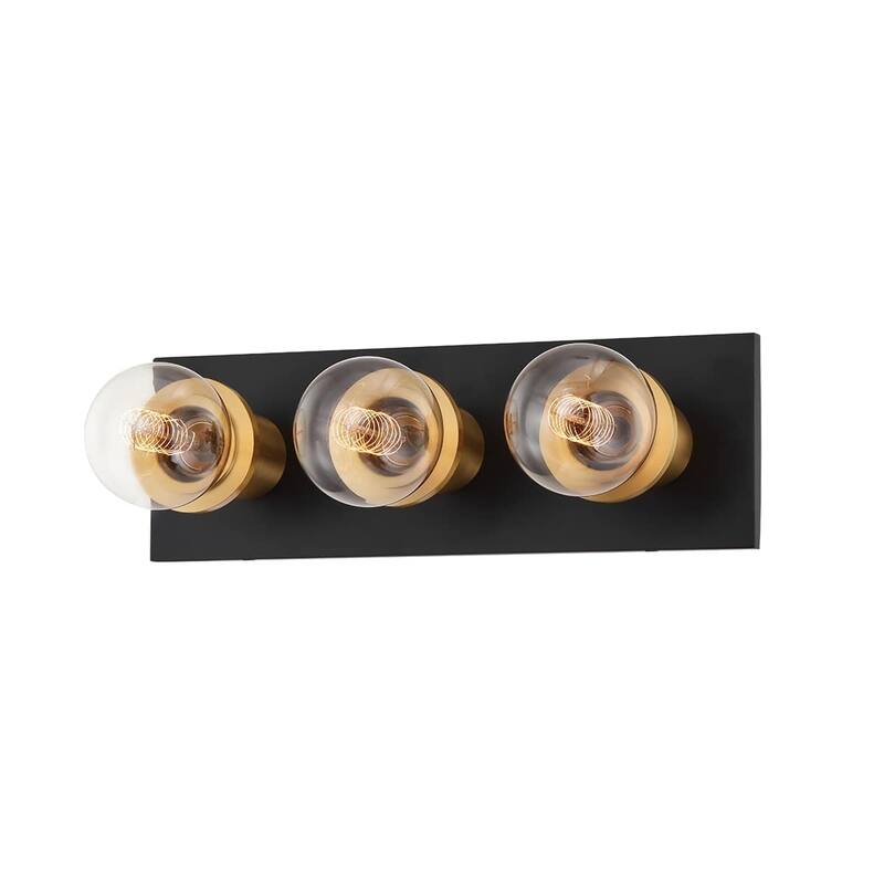 Brandi 3 Light Bath & Vanity - Aged Brass/Soft Black