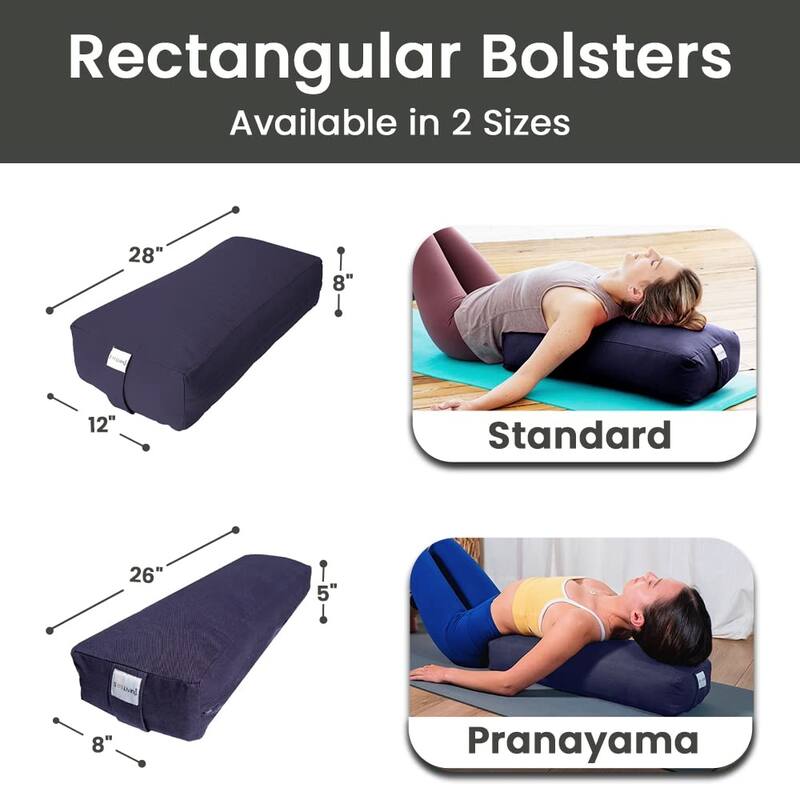 Sol Living Rectangular Yoga Bolster Meditation Cushion - Cotton - 26" x 8" x 5"