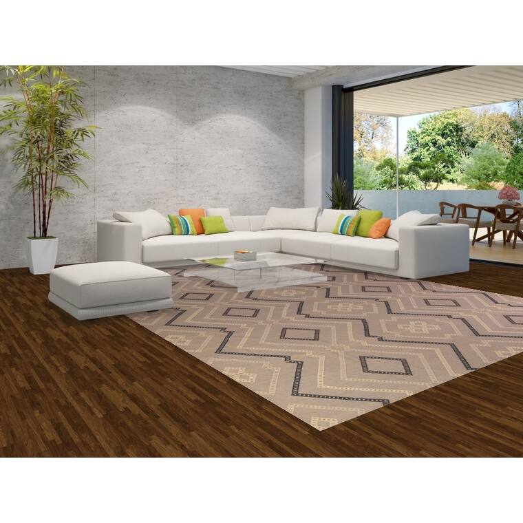 Geometric Kilim Durrie Oriental Large Area Rug Oriental Carpet - 10'7" x 14'6"