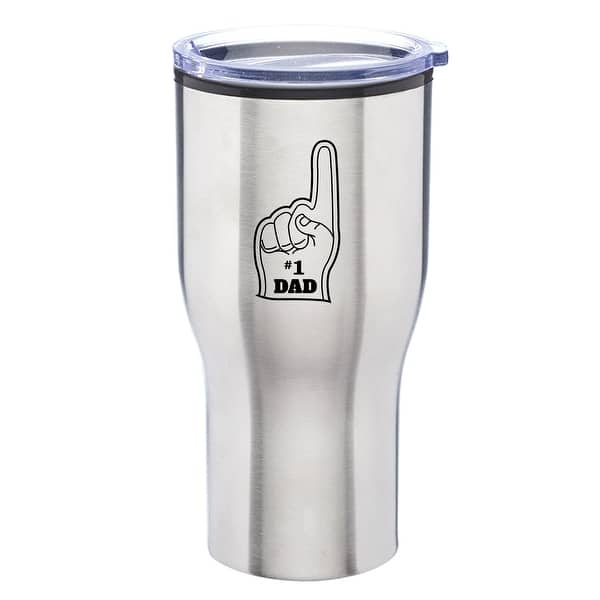 1 Dad Foam Finger Engraved 28 oz. Stainless Steel Tumbler with Lid - Bed  Bath & Beyond - 31644697