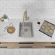 preview thumbnail 1 of 16, STYLISH 15 inches L x 18 inches W Stainless Steel Single Bowl Dualmount Kitchen Sink - 15" x 18" x 8"