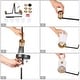 preview thumbnail 8 of 6, Modern Glam 5-Light Black Gold Chandelier Dining Room Chandelier with Cylinder Glass - 25 " D