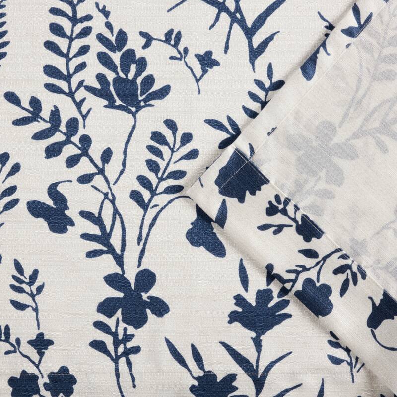ATI Home Silhouette Floral Grommet Top Curtain Panel Pair