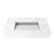 preview thumbnail 35 of 157, Pyramid Solid Surface Wall-Mounted Bathroom Sink 36" - Marble