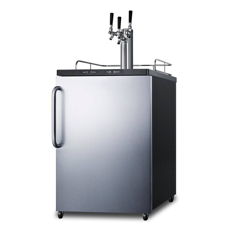 Summit SBC635MTBTRIPLE 24" Wide 5.6 Cu. Ft. Free Standing Triple Tap