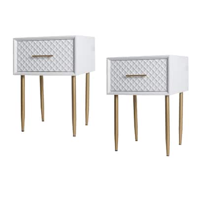 COZAYH Set Of 2 Modern Contemporary Spacious Drawer Nightstand Side Table