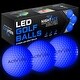 preview thumbnail 1 of 4, Activ Life LED Golf Balls (3 Blue) Best Glow in the Dark Golfer for Men and Women Night Golfing Unique Novelty Cool Basket