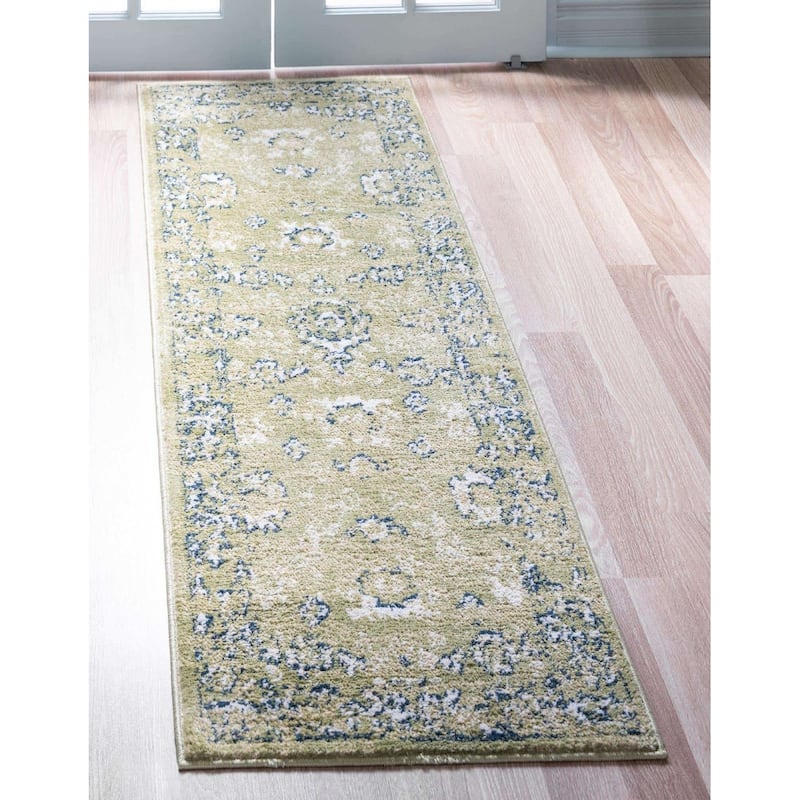 Contemporary Synnove Collection Area Rug - 2'7"x10' - Green