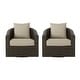 preview thumbnail 2 of 16, Darius Outdoor Wicker Aluminum Swivel Club Chair with Cushion (Set of 2) by Christopher Knight Home