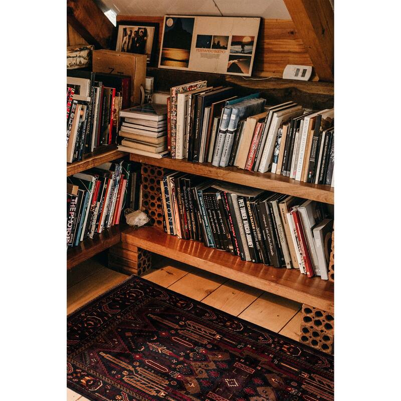 ECARPETGALLERY Hand-knotted Teimani Black, Red Wool Rug - 3'9 x 6'7