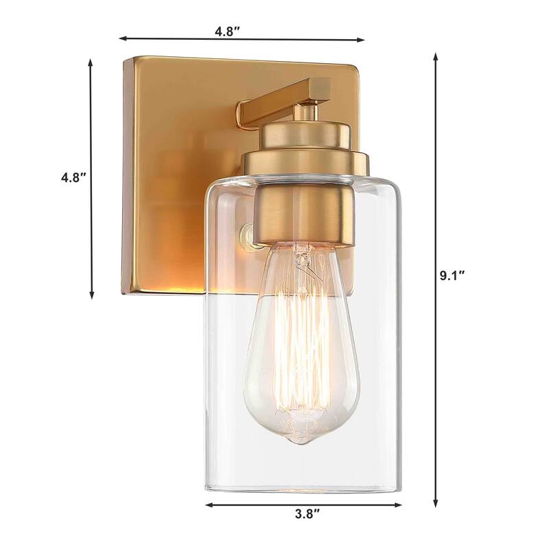1-Light Wall Lights Vanity Lights For Bathroom Set of 2 - 2 Pack