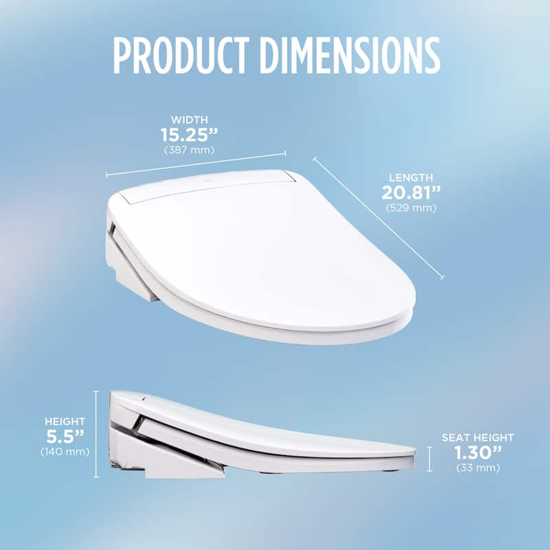 TOTO SW3946 KS6 Washlet Elongated Bidet Toilet Seat with EWATER+ Wand