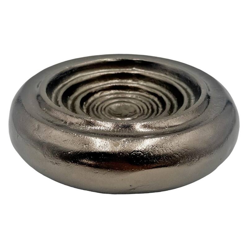 10 Inch Wide Decorative Handmade Aluminum Round Bowl in Bronze - 10 x 10 x 2.5 in