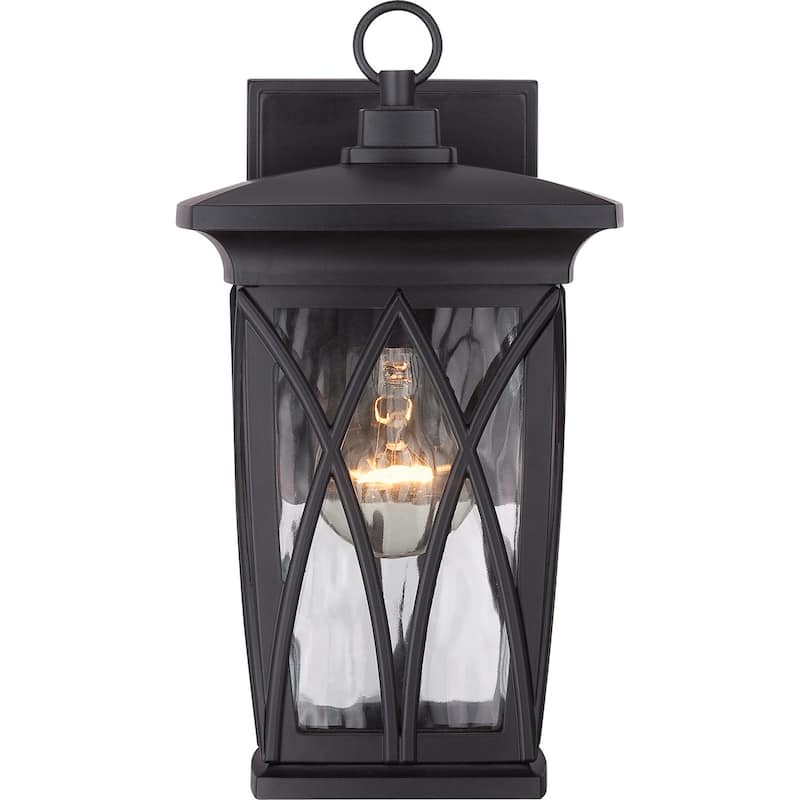 Grover 1-Light Outdoor Wall Lantern in Mystic Black