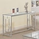 preview thumbnail 2 of 1, Merced Glass Top Metal Entryway Sofa Console Table Nickel