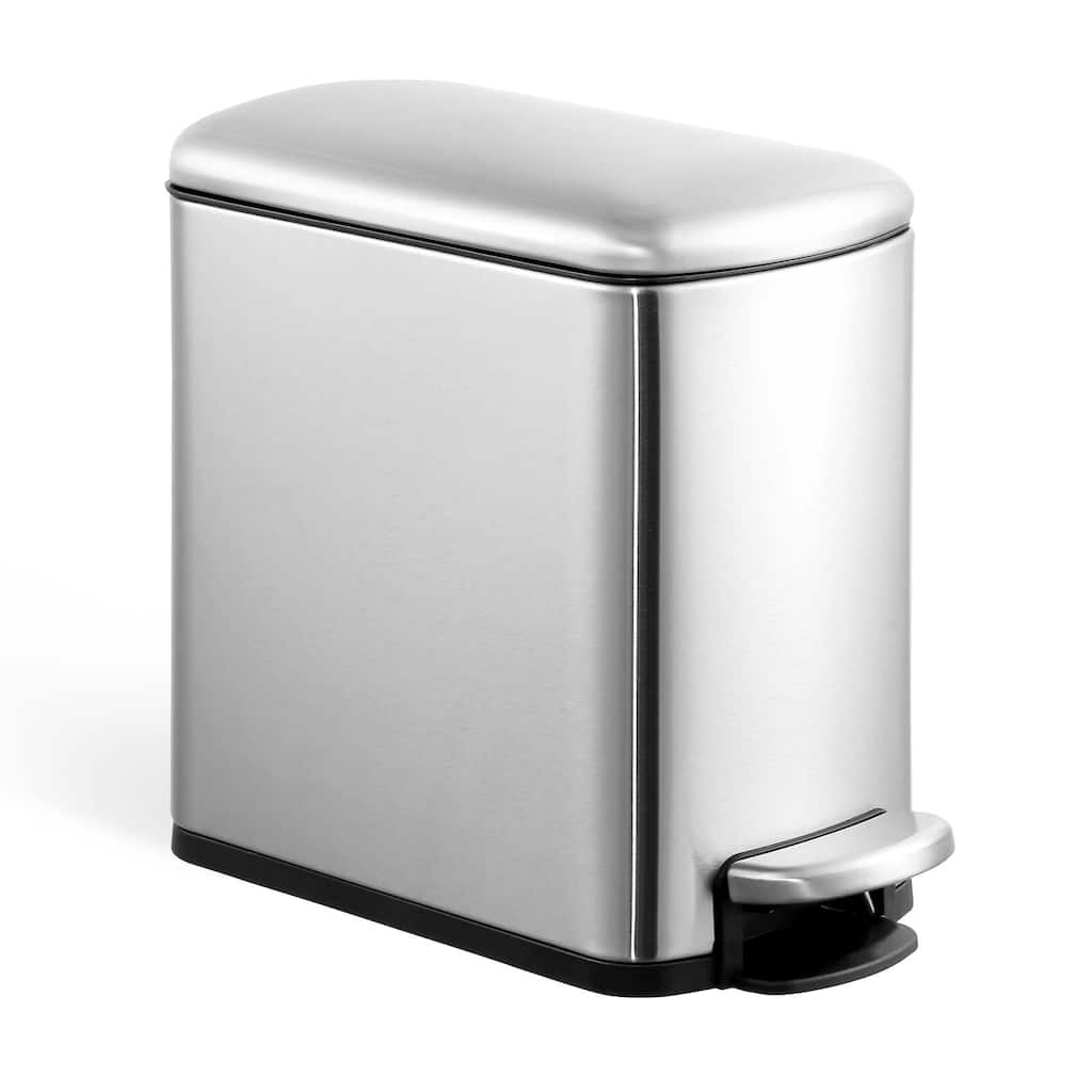 1.6 Gallon Bathroom Trash Can, Small Trash Can with Removable Liner