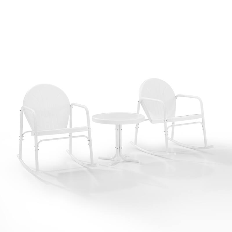Crosley Griffith 3Pc Outdoor Rocking Chair Set - 79 W x 33.13 D x 32.25 H
