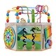 preview thumbnail 10 of 10, Teamson Kids Preschool Play Lab 7-in-1 Large Wooden Activity Station, Natural - 15.71" L x 16.1" W x 16.1" H