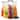 Hali Glass Carafe Bottle Pitcher with 8 Lids  - 35 oz - Set of 4