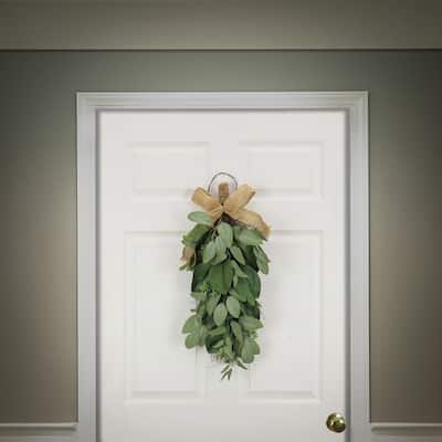 National Tree Company 26 in. Eucalyptus and Magnolia Leaf Swag - 26 in
