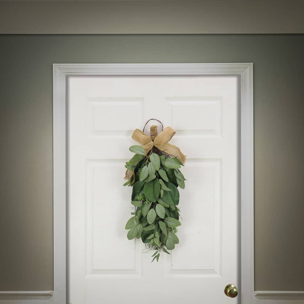 National Tree Company 26 in. Eucalyptus and Magnolia Leaf Swag - 26 in