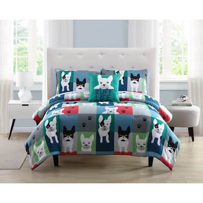 Asher Home Kids Puppy Patchwork Comforter Set